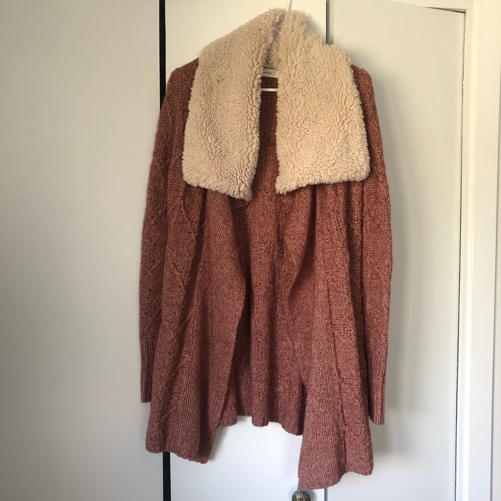 Sleeping on Snow sweater coat from Anthropologie.